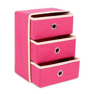 Tủ đựng đồ cao cấp đa năng 3 tầng khung cứng VNT - hồng