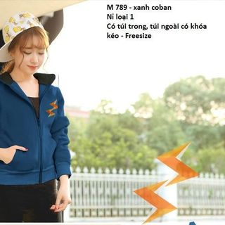 M789 - ÁO KHOÁC NỮ NỈ CÓ NÓN TIA SÉT