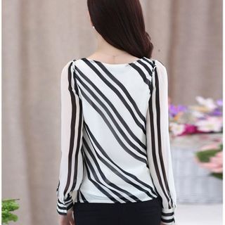 Áo kẻ sọc tay dài thời trang sale 85.000đ