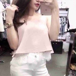 Áo kiểu Hai dây ren voan