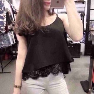 Áo kiểu Hai dây ren voan