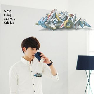 M658 - ÁO SƠ MI GRAFITI NỮ THẦN TỰ DO