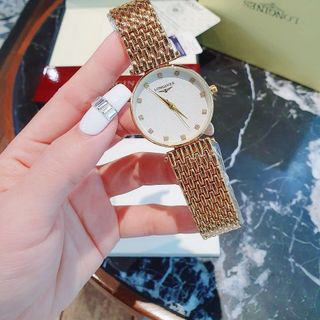 SALE BỎ MẪU ĐỒNG HỒ NỮ THỜI TRANG LONGIN MẶT TRÒN VÀNG