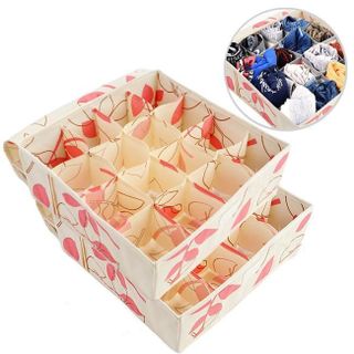 hộp đựng đồ lót 32 ngăn 2 lớp khung cứng có nắp
