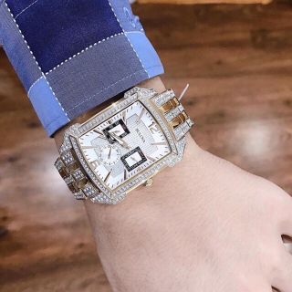 ĐỒNG HỒ NAM SIÊU CẤP PULOVA CRYSTAL MẶT CHỮ NHẬT ĐÍNH HỘT XOÀN