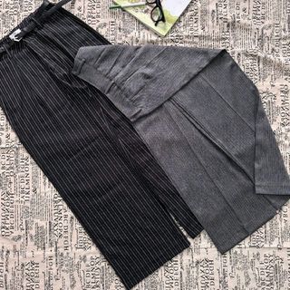 Quần tây nữ sọc xuông hack dáng, ống rộng phong cách, mặc là căn,dài 100-102cm có thể cắt ly mà không sợ mất form) (mã :HTB105)