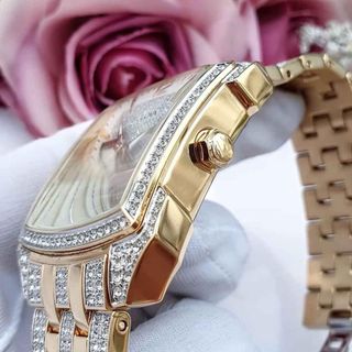 ĐỒNG HỒ NAM SIÊU CẤP PULOVA CRYSTAL MẶT CHỮ NHẬT ĐÍNH HỘT XOÀN
