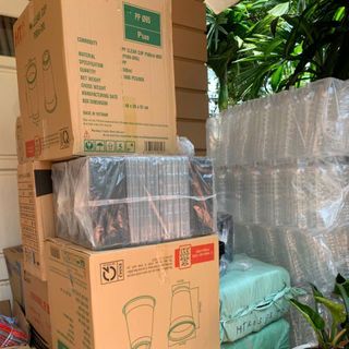 1 Thùng 1000pcs Cốc PP500 HT dày  dùng 1 lần trong suốt chịu nhiệt nóng lạnh đựng trà sữa,...
