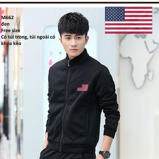 M662 - ÁO KHOÁC NAM CỔ ĐỨNG CỜ MỸ