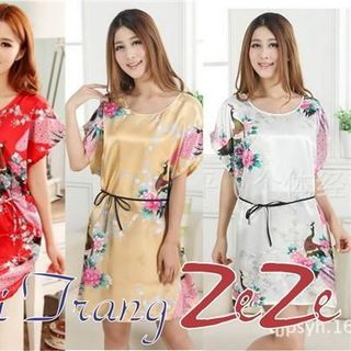 Đầm ngủ phi bóng nhiều họa tiết. Mã: 91928