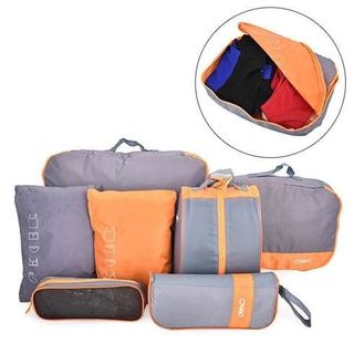 Bộ 7 túi đựng đồ du lịch cao cấp siêu tiện ích TRAVEL cam