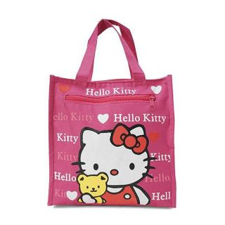 Túi đựng cơm + nước uống và vật dụng 4 ngăn - Kitty hồng đậm...