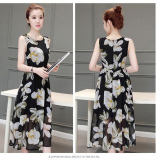 Đầm Xòe Voan Hoa LyLy Duyên Dáng