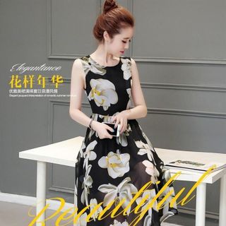 Đầm Xòe Voan Hoa LyLy Duyên Dáng