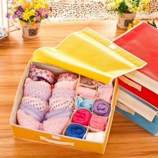 Hộp đựng đồ lót 16 ngăn có nắp đậy tiện dụng.