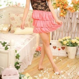 Váy ngủ ren đuôi tầng hồng: Mã sản phẩm: 9571