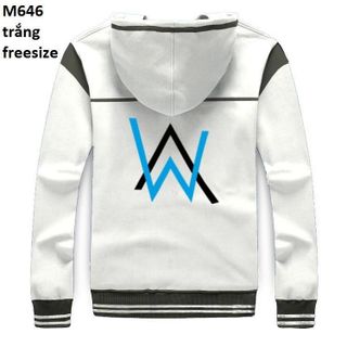Email M646- ÁO KHOÁC NAM TRẮNG ĐEN CÓ NÓN ALAN WALKER (LOGO LỚN)