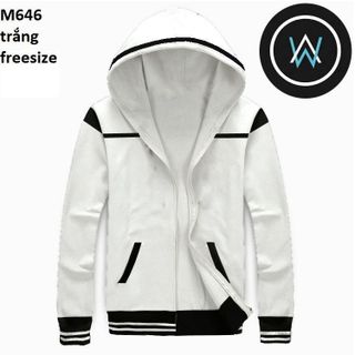 Email M646- ÁO KHOÁC NAM TRẮNG ĐEN CÓ NÓN ALAN WALKER (LOGO LỚN)