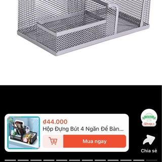 Hộp đựng bút 3 ngăn, khay đựng bút để bàn thiết kế kim loại, ống đựng bút đa năng