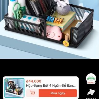 Hộp đựng bút 3 ngăn, khay đựng bút để bàn, ống đựng bút đa năng, Vpp, Dụng cụ văn phòng, văn phòng phẩm