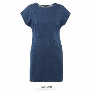 Đầm jean oversize túi xéo phối túi