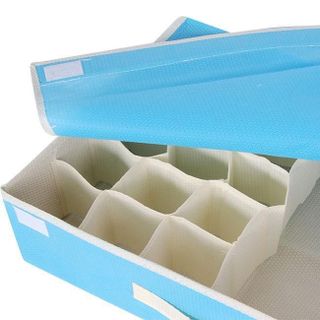 Hộp đựng đồ lót 16 ngăn có nắp VNT - xanh da trời