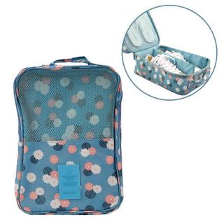 Túi đựng giày và đồ dùng cá nhân tiện ích TRAVEL hoa xanh