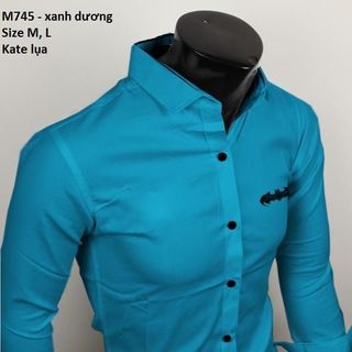 M745 - ÁO SƠ MI NAM LOGO BATMAN (45 - NGỰC TRÁI)