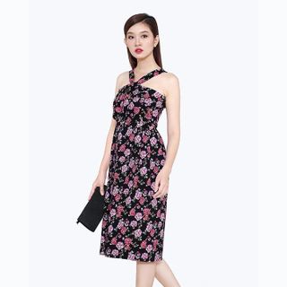 Đầm Vintage Xếp Ly Hoa Thời Trang Eden