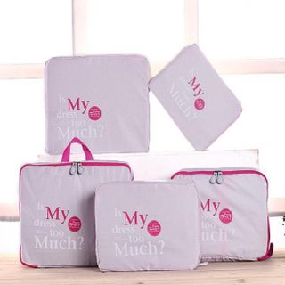 Set 5 túi bag in bags Traveling thời trang tiện dụng - Xám