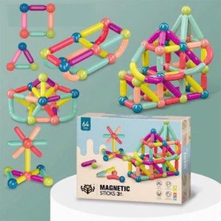 BỘ ĐỒ CHƠI XẾP HÌNH NAM CHÂM 64 CHI TIẾT