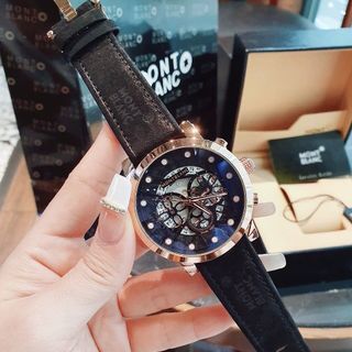 SALE BỎ MẪU ĐỒNG HỒ NAM TRUNG CẤP MONTB DÂY DA LỘN MẶT HOA