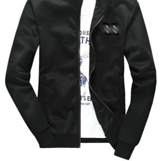 M690 - ÁO KHOÁC NAM NỈ CỔ ĐỨNG LOGO SS