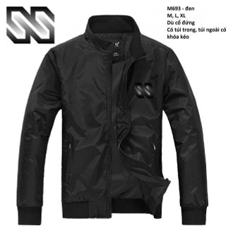 M693 - ÁO KHOÁC NAM DÙ CỔ ĐỨNG LOGO SS
