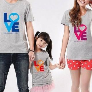 Áo gia đình chữ love màu sắc tuyệt đẹp