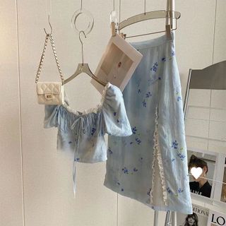 Sét bộ hoa nhí xanh cao cấp dễ thương ảnh thật