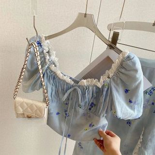 Sét bộ hoa nhí xanh cao cấp dễ thương ảnh thật