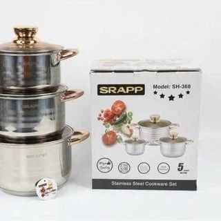 BỘ NỒI INOX 3 ĐÁY SRAPP - SH-368