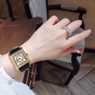 ĐỒNG HỒ NỮ CAO CẤP VERSAT DV25 DÂY DA CÁ SẤU MẶT VUÔNG VIỀN HỘT