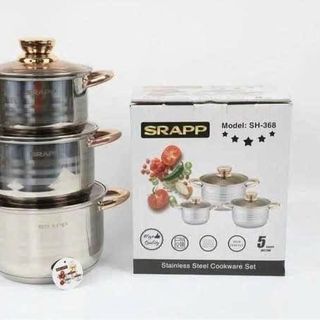 BỘ NỒI INOX 3 ĐÁY SRAPP - SH-368