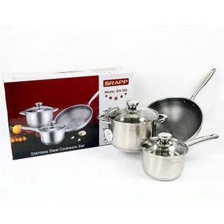 BỘ NỒI CHẢO INOX CAO CẤP SRAPP