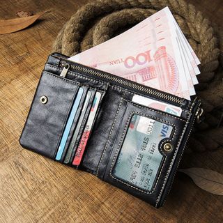 Ví ngắn nam da bò thật 5008