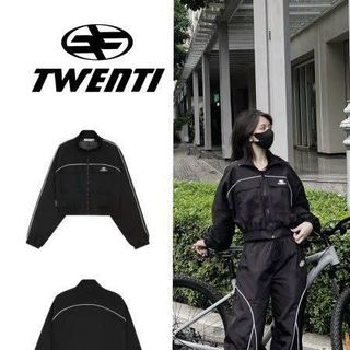 Áo khoác dù Thêu TWENTI Nam Nữ form lửng unisex dù cánh dơi 2 lớp túi hợp mí viền ulzzang Siêu chất