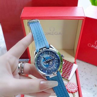 ĐỒNG HỒ NAM CAO CẤP AUTOMATIC ÔMÊGHA SEAMASTER AQUA DÂY XANH NHẠT