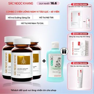 COMBO 03 Viên Uống Sắc Ngọc Khang Vi Tảo Lục [60 (Liệu trình 1 tháng)