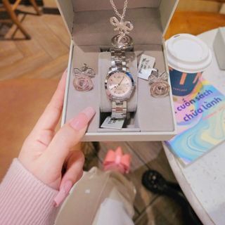 SET ĐỒNG HỒ CAO CẤP VIVIEN FENCHURH TRỌN BỘ TRANG SỨC MẶT HỒNG