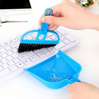 Bộ chổi quét bụi và ki hốt rác mini tiện dụng phù hợp quét máy tính, bàn ghế văn phòng - Bộ chổi quét bụi giá sỉ