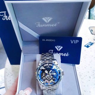 ĐỒNG HỒ NAM CHÍNH HÃNG FUNMEI AUTOMATIC MẶT VIỀN MÀU FULLBOX TEM HÃNG
