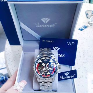 ĐỒNG HỒ NAM CHÍNH HÃNG FUNMEI AUTOMATIC MẶT VIỀN MÀU FULLBOX TEM HÃNG