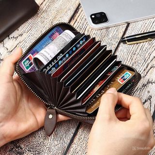 💰Thưởng 14.5k💰Ví thẻ nam da bò thật K044